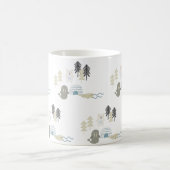 Niedliche arktische Wintertiere Kaffeetasse (Mittel)