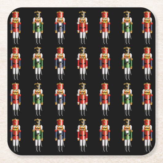 Niedliche Army of Nutty Nutcracker Tocker Soldiers Rechteckiger Pappuntersetzer (Vorderseite)