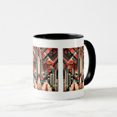 Niedliche Art Deco Liebhaber Tasse (VorderseiteRechts)