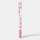 Niedliche Art liefert rosa Muster Monogramm Case-Mate iPhone Hülle (Rückseite / Links)