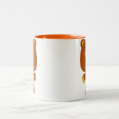 Niedliche Assertive Cartoon BärenTasse Zweifarbige Tasse (Mittel)