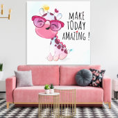 Niedliche Ästhetik - Baby Giraffe Inspiration Zita Leinwanddruck (Insitu (Wohnzimmer))