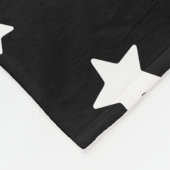 Niedliche Ästhetik-Sternenmuster in Schwarzweiß Fleecedecke (Ecke)