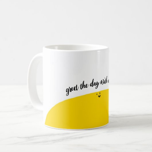 Niedliche ästhetische Happy Tasse (Vorderseite Links)