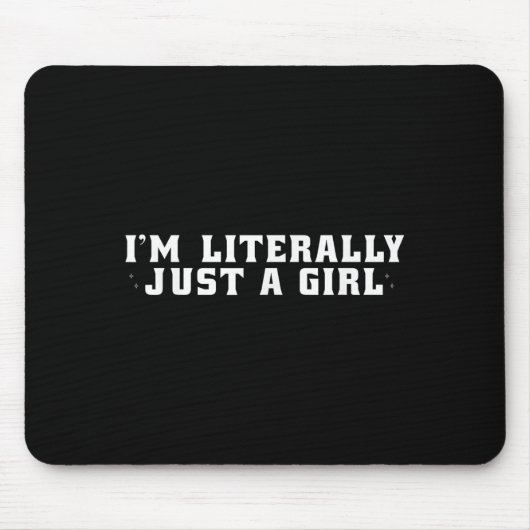 Niedliche ästhetische Preppy bin ich buchstäblich Mousepad (Vorne)