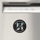 Niedliche Astronauten im Weltraum-Event Vielen Dan Magnet (In Situ (Geschirrspüler))