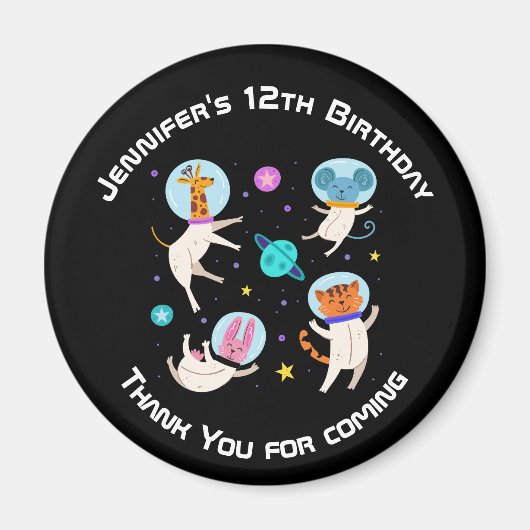 Niedliche Astronauten im Weltraum-Event Vielen Dan Magnet (Vorne)