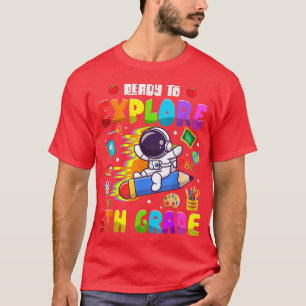 Niedliche Astronautenjunges Girls Bereit zum Entde T-Shirt