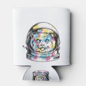 Niedliche Astronautenkatze Dosenkühler (Rückseite)
