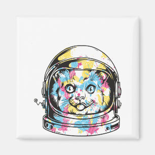 Niedliche Astronautenkatze Magnet