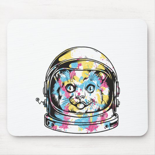 Niedliche Astronautenkatze Mousepad (Vorne)