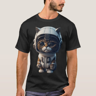 Niedliche Astronautenkatze T-Shirt