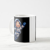 Niedliche Astronautenkinder Kaffeetasse (Vorderseite Links)