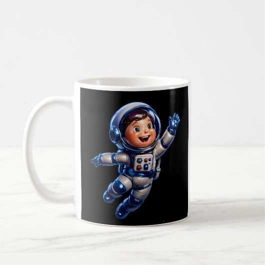 Niedliche Astronautenkinder Kaffeetasse (Links)