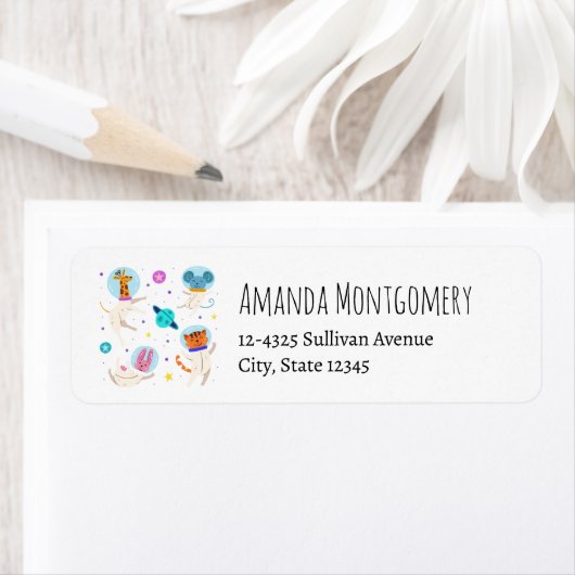 Niedliche Astronautentiere schwimmen im Weltraum (Insitu)