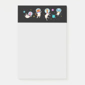 Niedliche Astronautentiere schwimmen im Weltraum Post-it Klebezettel (Vorderseite)