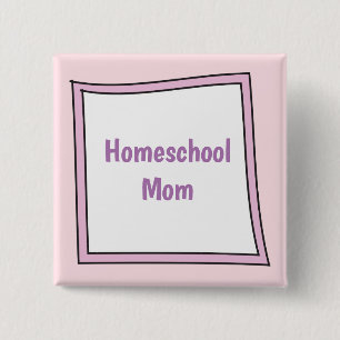 Niedliche asymmetrische homeschogene Mutter lila Button