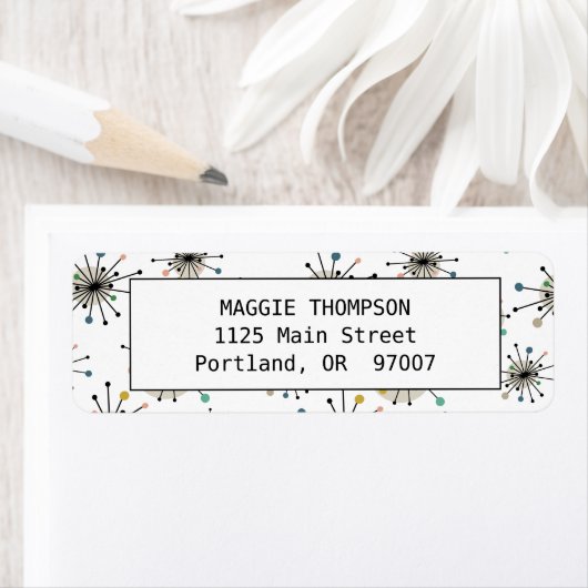 Niedliche atomare Sternexplosion der Retro-Mitte d (Insitu)