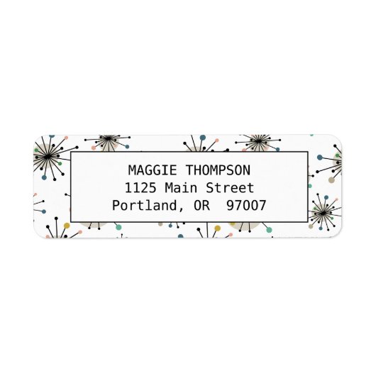 Niedliche atomare Sternexplosion der Retro-Mitte d (Vorne)