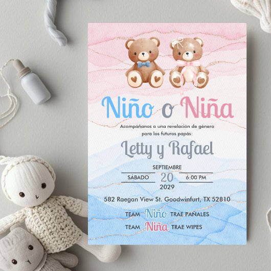 Niedliche Aufdeckung des weiblichen oder männliche Einladung