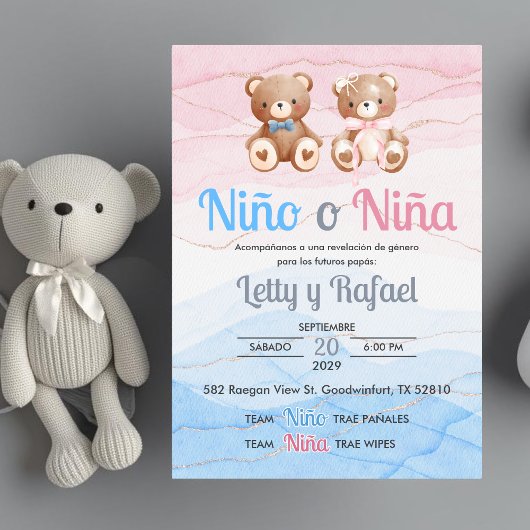 Niedliche Aufdeckung des weiblichen oder männliche Einladung