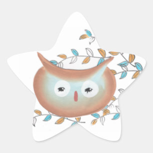Niedliche Aufkleber Aufhängung in Braun und Aquama