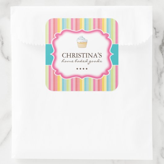 Niedliche Aufkleber für Cupcake (Tasche)