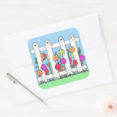 Niedliche Aufkleber für den weißen Picketzaun (Umschlag)