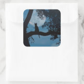 Niedliche Aufkleber für Katzen und Mond (Tasche)