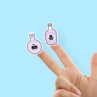 Niedliche Aufkleber für Lila Zaubertranke