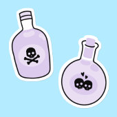 Niedliche Aufkleber für Lila Zaubertranke