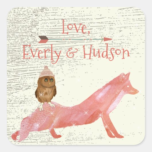 Niedliche Augen Hühner und Schweißer von Schafen Quadratischer Aufkleber (Vorderseite)