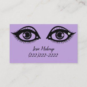 Niedliche Augen Print Makeup Artist Lavendel Visitenkarte