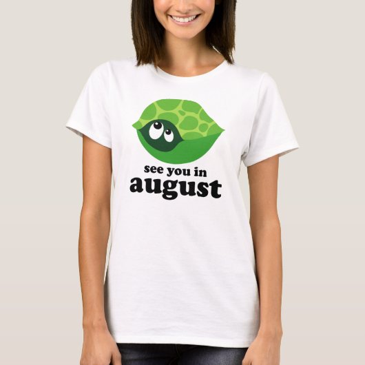 Niedliche August-Abgabefrist-Mutterschaft T-Shirt (Vorderseite)