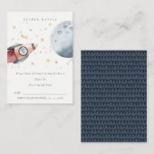 Niedliche Außenraumdusche Starry Diaper Raffle Bab Begleitkarte (Vorne/Hinten)