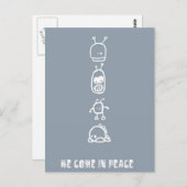 Niedliche Außerirdische Postkarte (Vorne/Hinten)