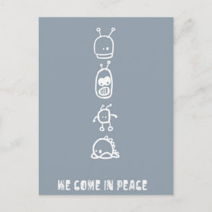 Niedliche Außerirdische Postkarte