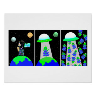 Niedliche Außerirdischen 20 von 25 Hochglanzposter Poster