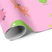 Niedliche Außerirdischen für Weltraum Geschenkpapier (Rolleneckpunkt)