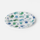 Niedliche Außerirdischen Geburtstagspartei Pappteller (Schrägansicht)