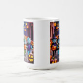 Niedliche Außerirdischen Trick oder Treaters Hallo Kaffeetasse (Mittel)