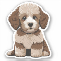 Niedliche Aussiedoodle Puppy Doodle Doodle Vinyl