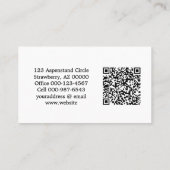 Niedliche austauschbare Bilder und QR-Code für Wel Visitenkarte (Rückseite)