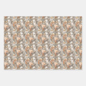 niedliche Austernperlen Muscheln Meerjungfrösche g Geschenkpapier Set (Vorderseite)