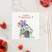 Niedliche Australian Shepherd Birthday Party Serviette (Beispiel)