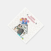 Niedliche Australian Shepherd Birthday Party Serviette (Ecke)