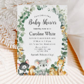 Niedliche australische Animals Greenery Baby Dusch Einladung