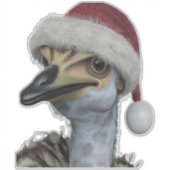 Niedliche australische Emu, die einen festlichen F Aufkleber (Vorderseite)