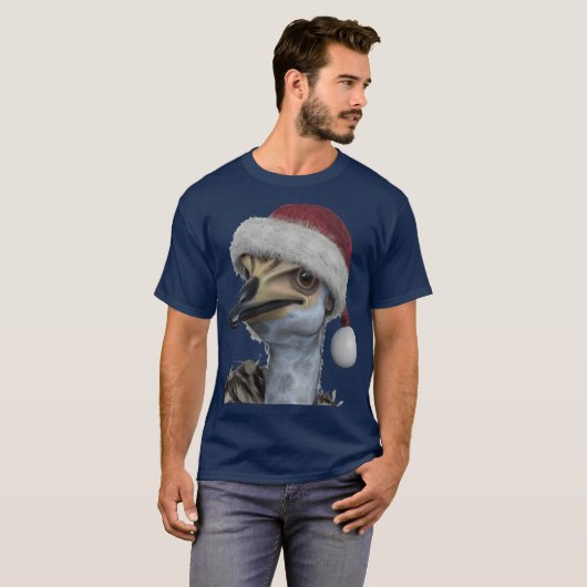 Niedliche australische Emu, die einen festlichen F T-Shirt (Vorne ganz)