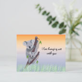 Niedliche australische Koala-Bärn-Postkarte Postkarte (Stehend Vorderseite)